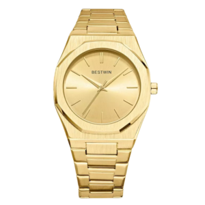 Montre Homme Haut de Gamme – Cadran 41 mm et Verre Trempé – Résistance à l’Eau 30 ATM gold