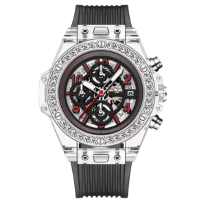 Montre Unisexe Moderne – Cadran Transparent et Fonctionnalités Pratiques – Étanche 30M