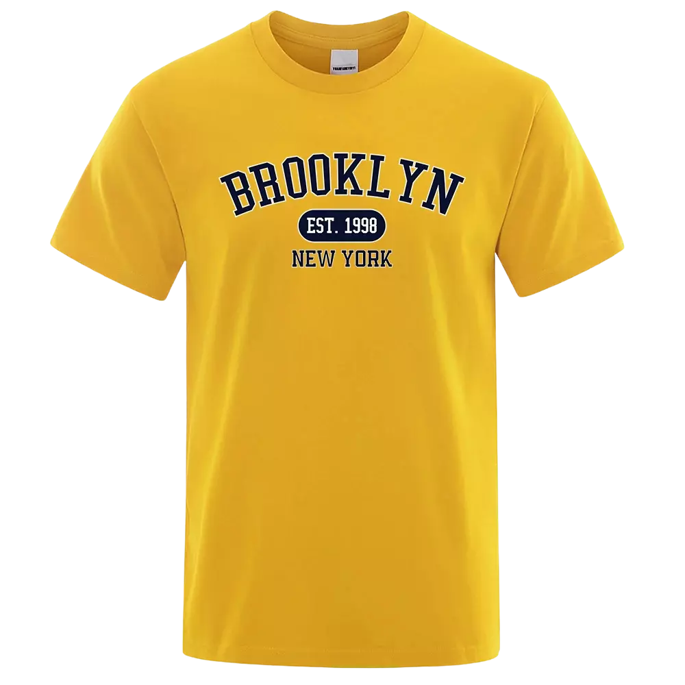 T-shirt Brooklyn Est. – Style New York à Lettres – Unisexe